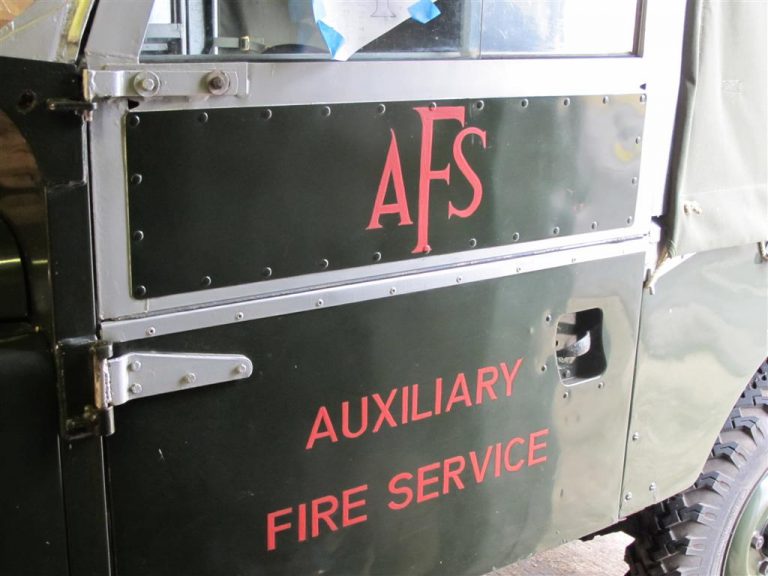 Signwriting Auxiliary Fire Service AFS Land-Rover