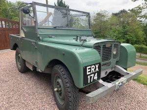 Signwritten number plate series one land-rover
