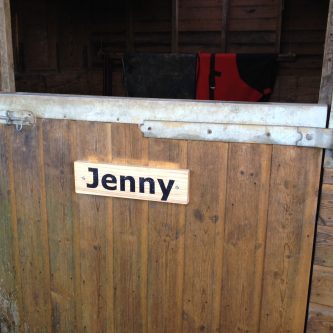 Stable horse nameplate sign